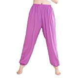 Pantalon Lanterne à Jambe Large pour Femme Pantalon de Détente Sarouel de Danse Doux et Décontracté Pantalon de Pyjama de ...