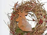 Patine Cerf, Rouillé Tête de Cerf pour Décoration de Noël