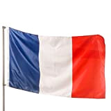 PHENO FLAGS Drapeaux France premium 100% recyclé 90x150cm - Drapeaux décoratifs d'extérieur avec œillets métalliques & technique de scellement spéciale ...