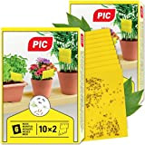 PIC - 40x Pièges à Insectes - Pièges Engluées Autocollants Colle Double-Face Étanche Jaunes - Protection des plantes contre les ...