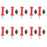 Poignée de clôture électrique, 10 pièces de Porte de clôture électrique gère la Chaleur ABS Rouge/résistant au Froid avec des ...