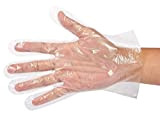 POKAR Lot de 500 gants jetables fins et respectueux de l'environnement - En plastique - Transparents
