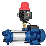 Pompe centrifuge, 2200 W, pompe de jardin, interrupteur de pression, commande de pompe, 5,5 bar, 9600 l/h, pompe à eau ...