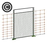 Porte pour filets, portillon pour clôture électrique, Hauteur de 95 cm, largeur d'ouverture 86 cm, idéal pour clôture pour moutons, ...