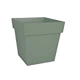 Pot carré Toscane - Vert Laurier - 87 L - 50 cm - EDA PLASTIQUES