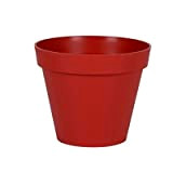 Pot rond Toscane XL Rouge Rubis - 80x66cm 170L - EDA Plastiques