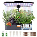 Potager D'intérieur Hydroponique 12 pcs Kit de Jardin D'herbes D'intérieur avec Lumière de Culture à LED et réservoir d'eau de ...