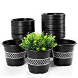 Pots de Fleurs de Jardin en Plastique Noir pour Plantes succulentes et Petites Plantes