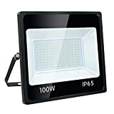 Projecteur LED 100W, IP65 Imperméable, 9000LM, Eclairage Extérieur LED, Equivalent à Ampoule Halogène 550W, 6000K Lumière Blanche du Jour, Eclairage ...