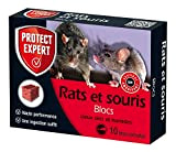 PROTECT EXPERT FB300 Rats & Souris | 10 Blocs extrudés pour lieux secs et humides, 300 GR