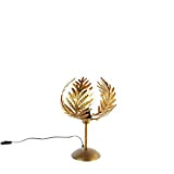 QAZQA botanica - Lampe de table Rustique - 1 lumière - Ø 26 cm - Doré/Laiton - Rustique,Rétro - Éclairage ...