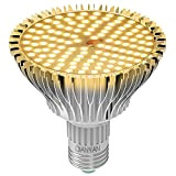 QIANYAN Lampe de plantes à LED blanc chaud pour plantes d'intérieur, 80W Ampoule Horticole Lampes de culture de plantes à ...