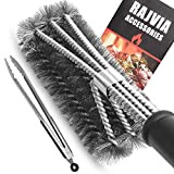 Rajvia Brosse Barbecue,Nettoyage Grill BBQ,3 en 1 Brosse Barbecue,Acier Inoxydable BBQ Outils Accessoire Barbecue,360° Nettoyer Grille Barbecue,pour Nettoyer Rapidement & ...