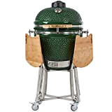 RedNeck Barbecue en céramique Kamado 21" Pro vert | avec surface de cuisson XXL 47 cm, pièces montées en acier inoxydable ...