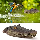 Rehomy Tête crocodile flottante pour étang - Accessoires de piscine - Fausse tête crocodile pour décoration et protection de bassin