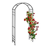 Relaxdays Arche à rosiers en métal, Portail de Jardin, HxLxP : 224 x 110 x 41 cm, rétro, tuteur Plantes grimpantes, ...