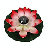 RENNICOCO Lumière de Lotus, décoration de Bassin Flottant Solaire Fleur de Lotus LED changeant de Couleur de Fleurs Nuit Lampe ...