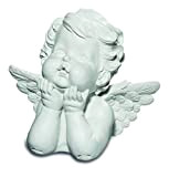 Reproduction Statue en resine Ange souffleur 13,5/11,5/9 cm