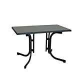 Ribelli Table Pliante de Jardin Table de Camping Table d'Extérieur Réglable en Hauteur env. 110 x 70 x 70 cm, ...
