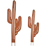 RM E-Commerce - Cactus - Décoration de jardin - Aspect rouille - En métal - Décoration pour jardin, terrasse ou ...