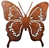 Rostikal - Décoration Extérieure - Papillon à accrocher en métal Rouille