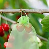 Sacs Protection Raisins, 50 Pièces Sachet Protection Grappes Raisin, Sac en Organza des Fruits avec Cordons, Sacs de Protection des ...