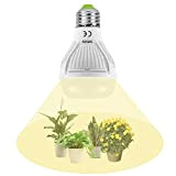 SANSI 10W Ampoule Horticole LED E27 pour Plantes Intérieures, Équivalent 150W Ampoule de Plante LED à Spectre Complet avec Lentille ...