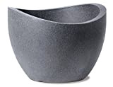 Scheurich 53382 250/60 Wave Globe Pot de Fleurs Plastique Granit Noir 60 x 60 x 45 cm