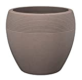 SCHEURICH Pot en plastique rotomoule Lineo 282 - 48 x 39 cm - 50 L - Taupe granite