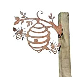 Sculptures en métal pour décoration de ruche d'abeille, décoration de jardin, silhouettes en fer