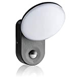 SEBSON® LED Luminaire Exterieur avec Detecteur de Mouvement 9m/140°, Eclairage Exterieur Anthracite 15W 1300lm 6000K IP65 Applique Murale