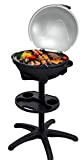 SENYA Barbecue électrique sur pied 2 en 1, barbecue de table avec couvercle détachable, surface de cuisson 44 x33 cm, ...