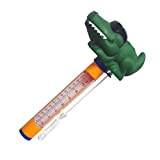 Sharplace Thermomètre Flottant Thermomètre de Piscine Traitement d'eau Indicateur de température, Crocodile