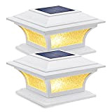 Siedinlar Lampadaire Solaire Lampe Solaire Exterieur 2 Modes Éclairage LED lumière Étanche Décorations pour 4x4 5x5 6x6 Poteaux En Bois ...