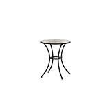 Siena Garden 875342 Stella Table Acier Noir/Aspect Mosaïque 60 cm