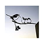 Silhouette en Acier d'oiseau en Métal,Décoration d'oiseaux de Branche,Statue Oiseaux Décor d'arbre d'art de Figure pour Décorations Extérieures de Patio ...