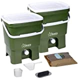 skaza Exceeding Expectations. Bokashi Organko Set (2 x 16 L) Composteurs 2X pour Jardin et Cuisine en Plastique Recyclé | ...