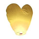 SKYLANTERN Lanterne Volante en Forme de Coeur 60 x 120 cm - Lanterne Chinoise Volante Blanche - Lanterne Papier idéal ...