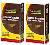 SOLABIOL TERCOMP50 TERREAU Complet 2x50 L | Jusqu'à 5 Mois de Nutrition, Utilisable en Agriculture Biologique