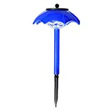Solaire Lampes de pelouse extérieur Led Mini parapluie en forme Caillebotis lampe étanche décoratif pour Garden Path Blue Lights décoratifs ...