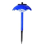 Solaire Lampes de pelouse extérieur Led Mini parapluie en forme Caillebotis Lampe étanche décoratif pour Garden Path Bleu Haute Qualité