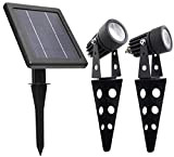 Solar Light Mart Mini 50X Lampe Solaire en métal extérieur Jardin/Chemin, étanche IP65, LED Blanc Chaud