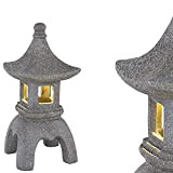 Solarleuchte Décoration de jardin pour extérieur - Statue de pagode avec lampe solaire - Asia - Lampe de jardin solaire ...