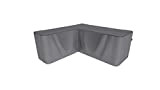 SORARA® Housse de Protection Hydrofuge pour Canapé d'angle | Gris | 235 x 235 x 70/100 cm