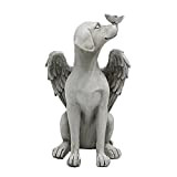 Statue d'ange pour chien - Statue d'ange - Décoration de jardin - Statue avec ailes d'ange - Statue mémoriale pour ...