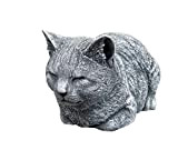 Stone and Style Statuette chat au repos en pierre artificielle massive, résistante au gel et aux intempéries jusqu'à -30 °C