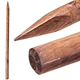 Suinga Lot de 10 piquets pour arbres 150 cm Ø 4 cm Tuteurs avec pointe, poteaux en bois, empalisés, piquets ...