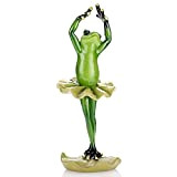SUMTree Statue de Jardin en résine Figurine de Grenouille Figurine de Collection Statue d'un Ballet de Danse de Grenouille décoration ...