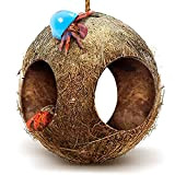 Sungrow 3 trous Coco Oiseau Hut, Parfait pour cacher de millet et matériel de nidification, 3 Holes Coco Bird House ...