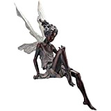 Surakey Figurines de Jardin Elfes Assis, Sculpture de Fée de Vent dOuest Assise Résine,18cm Statue Dange en Résine Figurines de ...